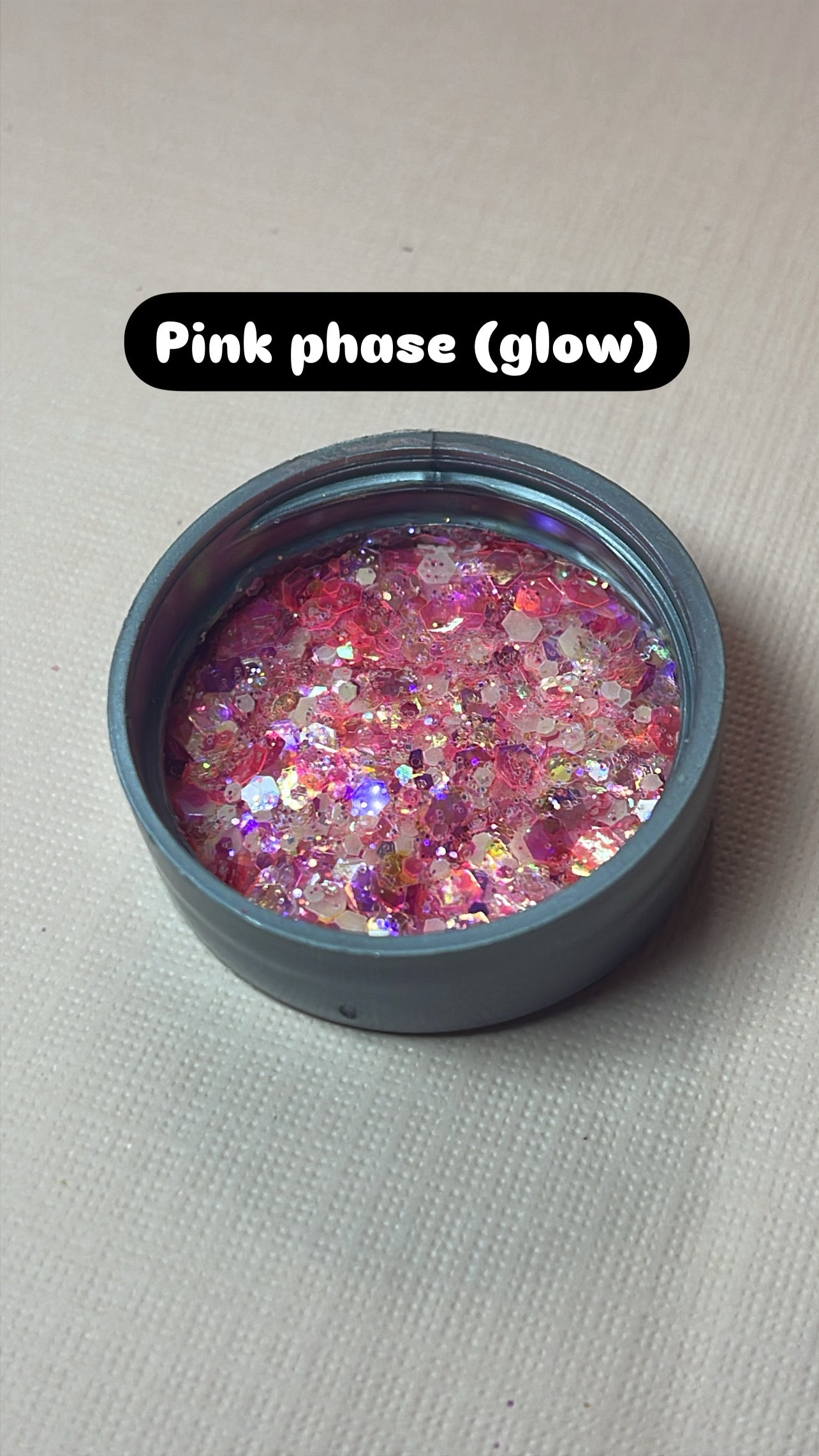 Glow glitter (add 2 more chunky ontop of this)