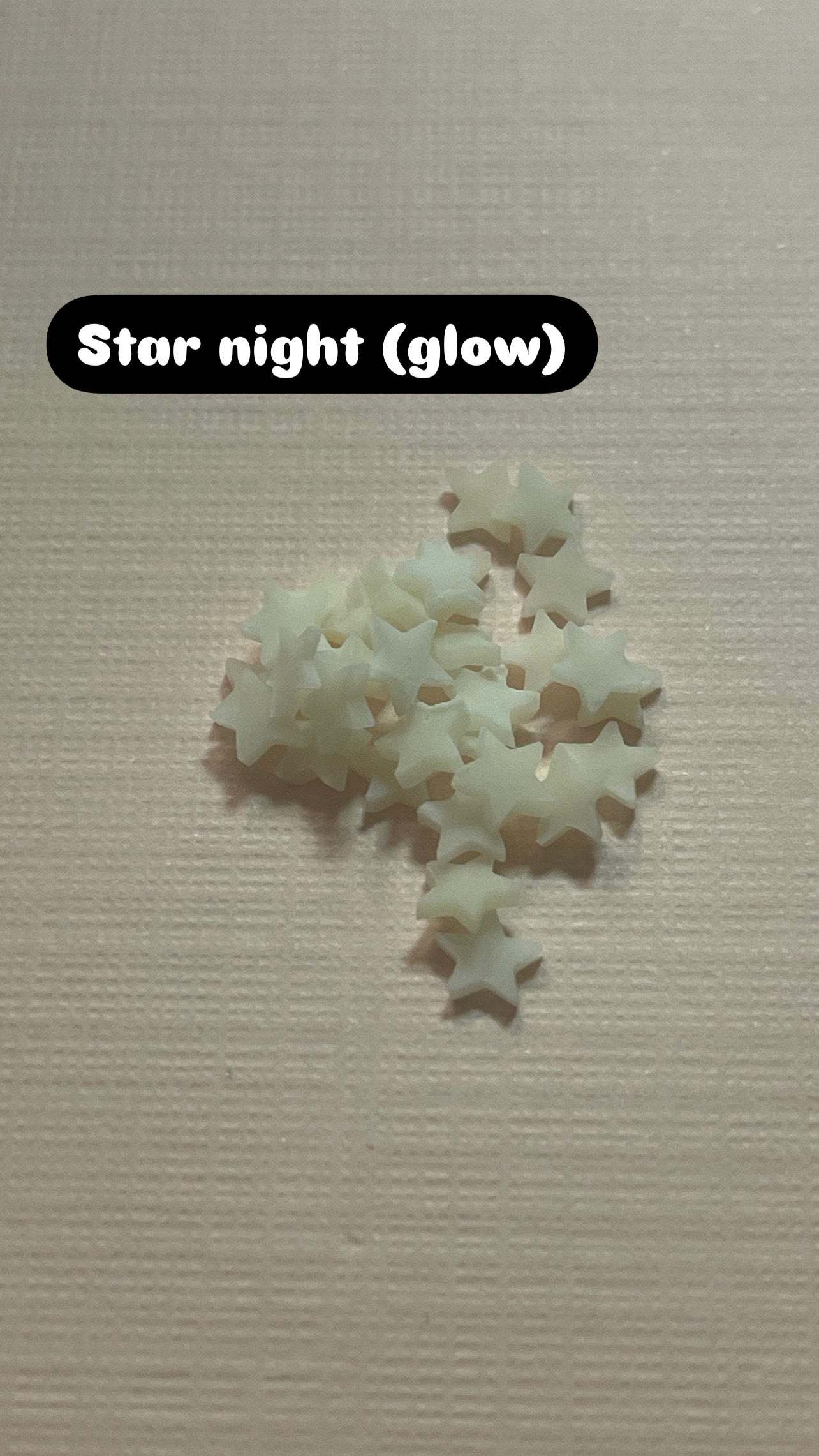Glow glitter (add 2 more chunky ontop of this)
