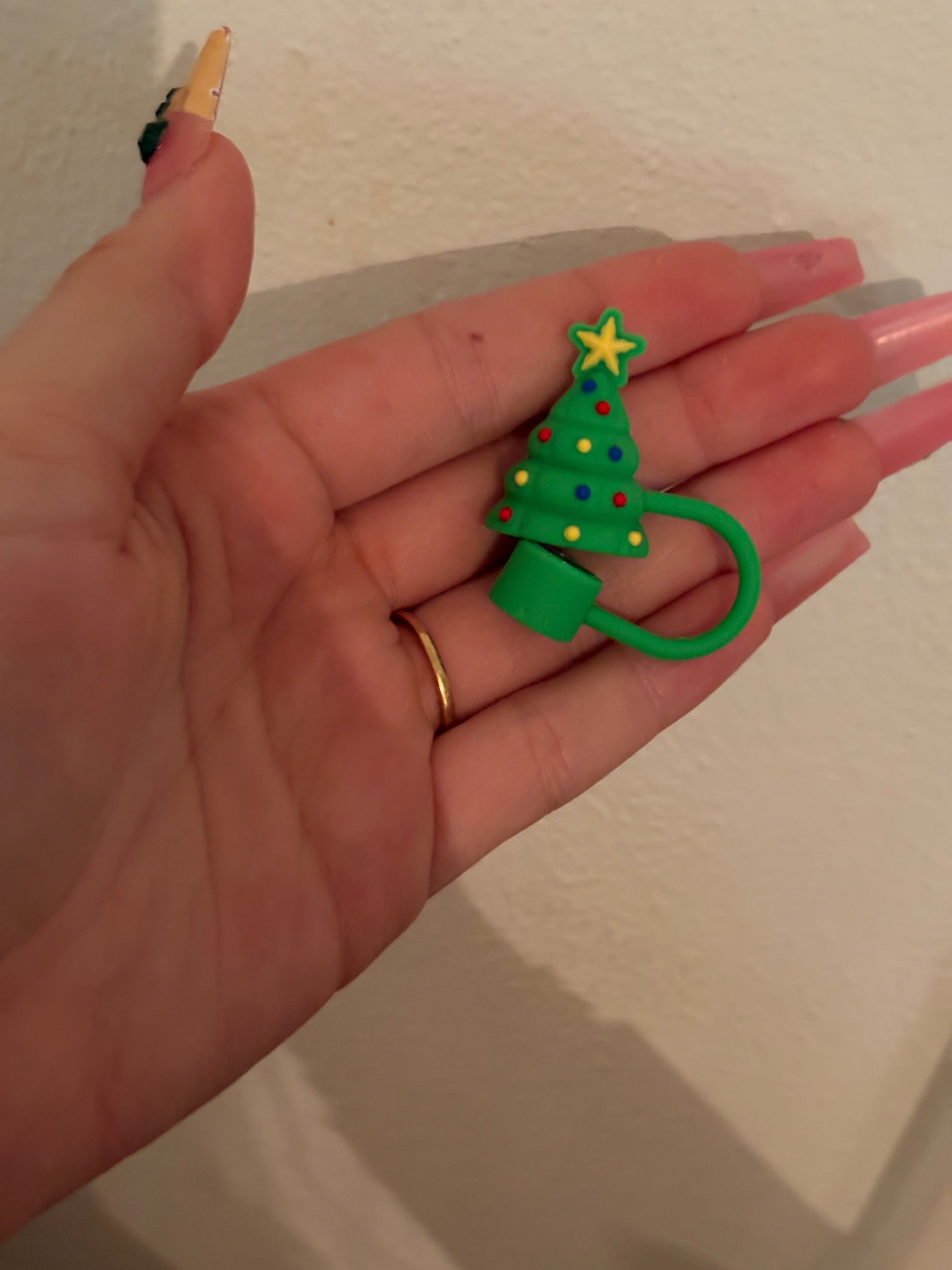 Christmas straw topper