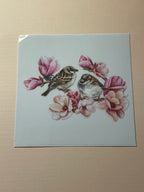 BIRDS + FLOWERS decal