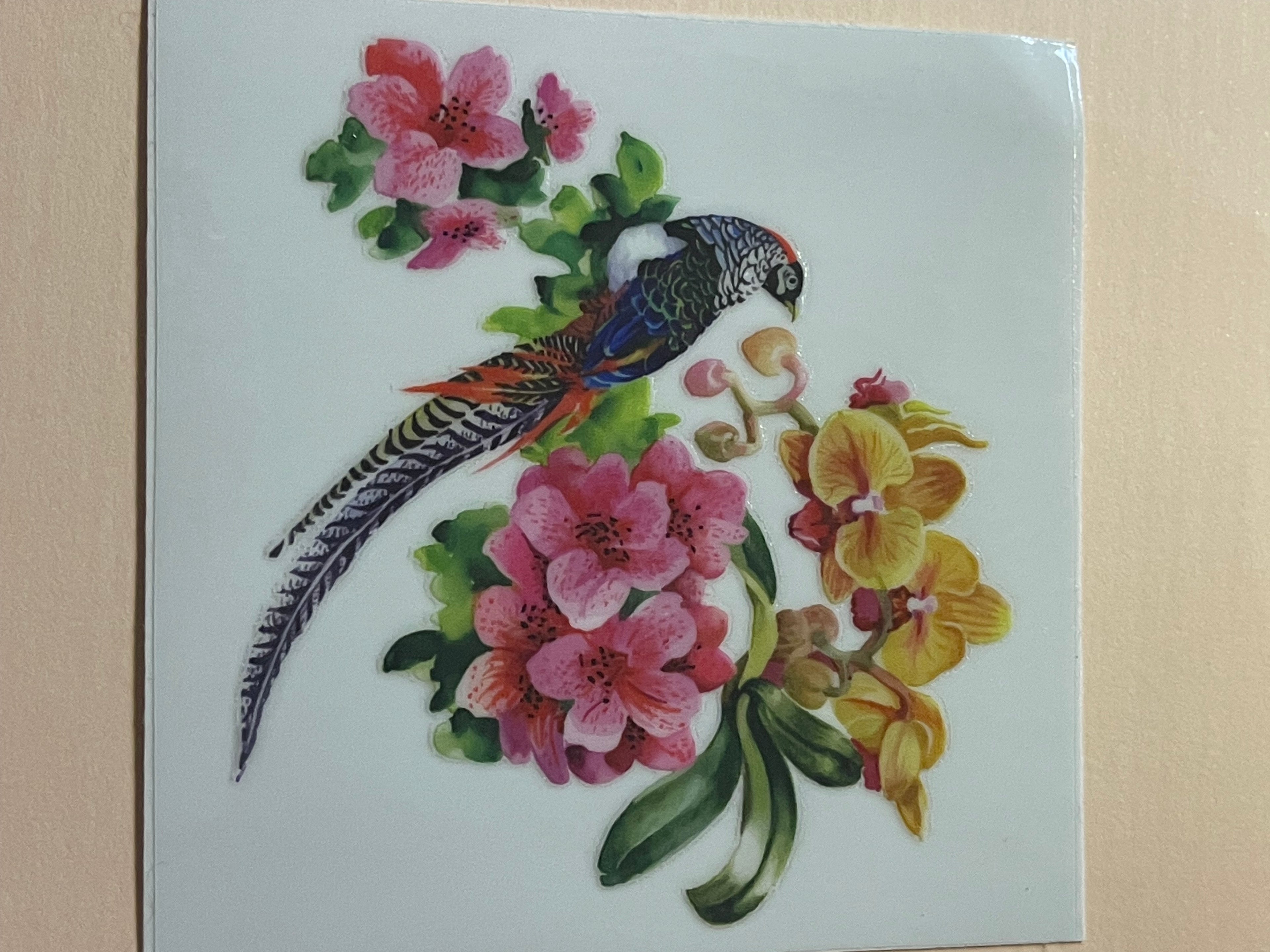BIRDS + FLOWERS decal