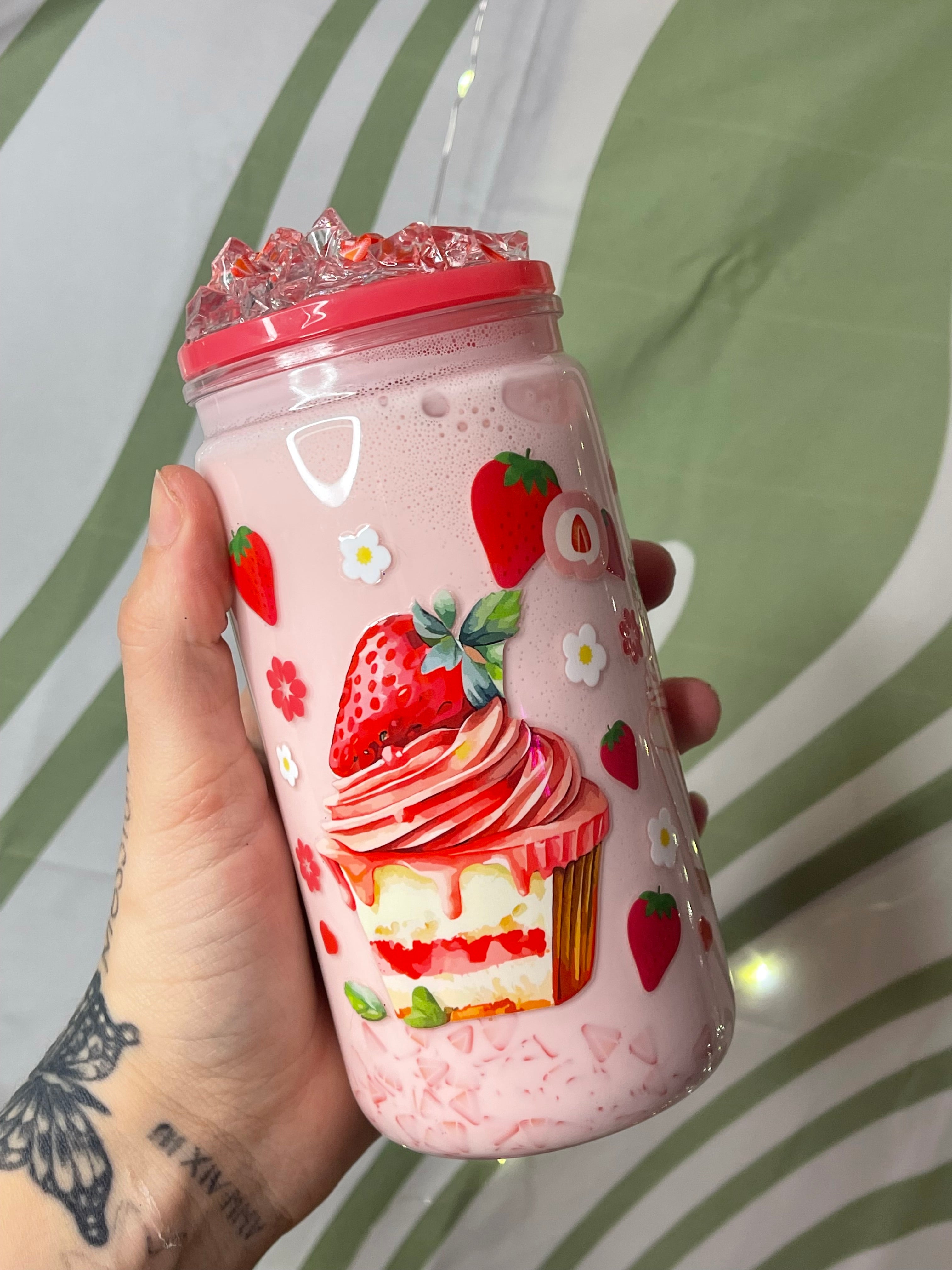 STRAWBERRY AND MILK EFFECT  STILL ADD BASE( ADD INSTEAD OF GLITTER AND GO AND PICK DECAL) THIS IS AN EXAMPLE PICTURE
