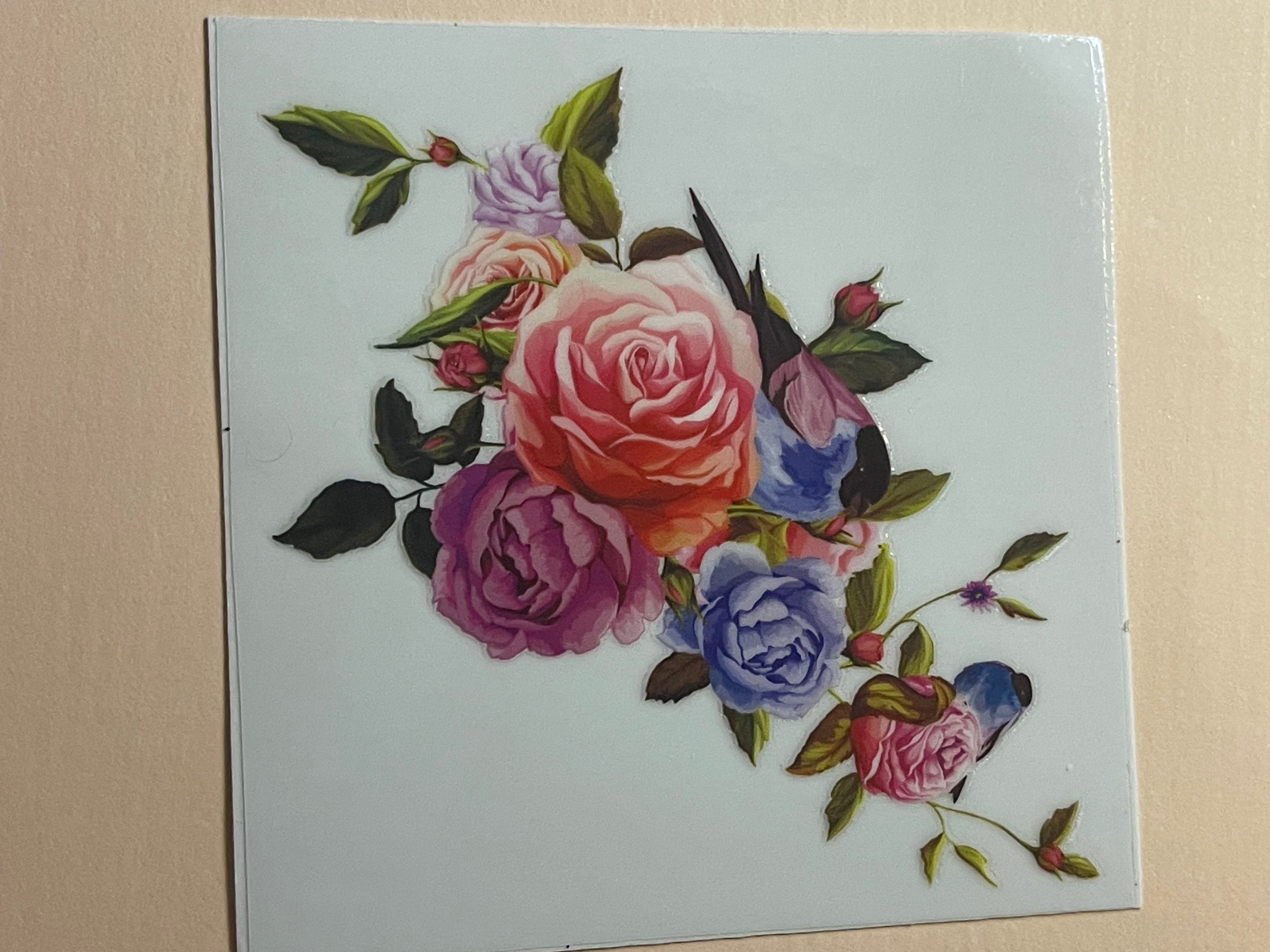 BIRDS + FLOWERS decal
