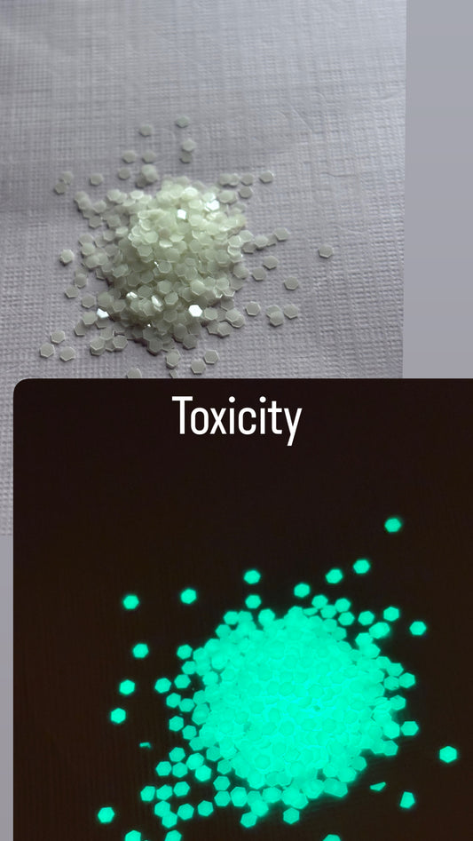 Glow glitter (add 2 more chunky ontop of this)