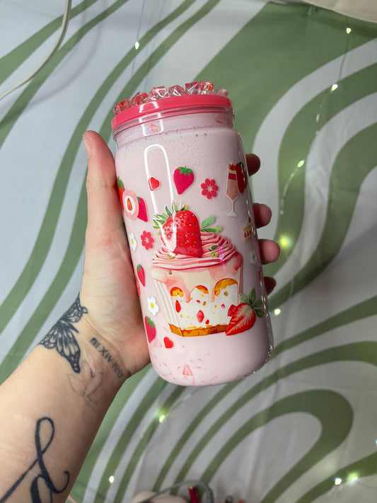 STRAWBERRY AND MILK EFFECT  STILL ADD BASE( ADD INSTEAD OF GLITTER AND GO AND PICK DECAL) THIS IS AN EXAMPLE PICTURE