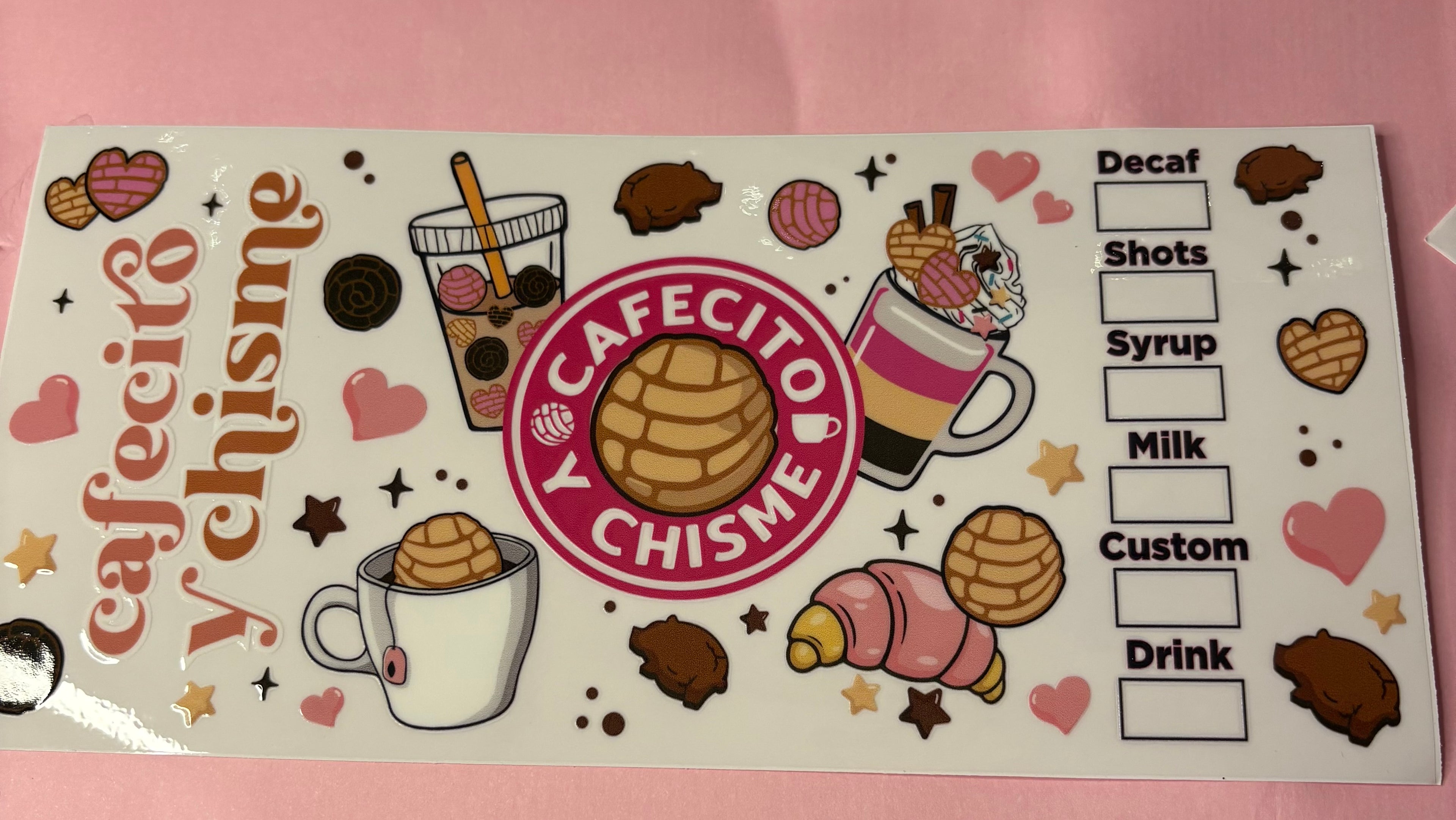 CUP ON CUP decal
